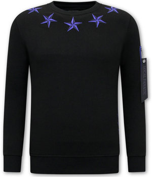 Local Fanatic Royal Stars Schöne Pullover - 11-6506ZB - Schwarz