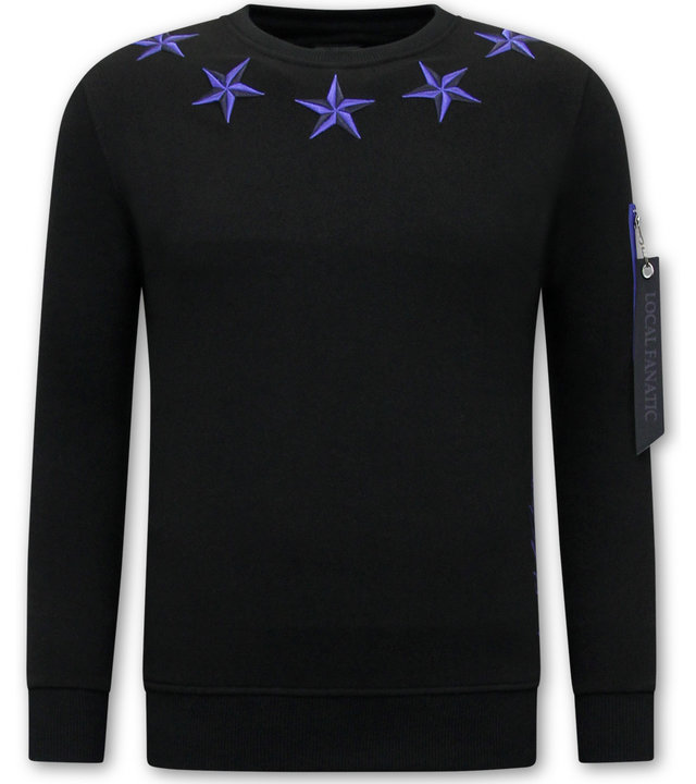 Local Fanatic Royal Stars Schöne Pullover - 11-6506ZB - Schwarz