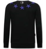 Local Fanatic Royal Stars Schöne Pullover - 11-6506ZB - Schwarz