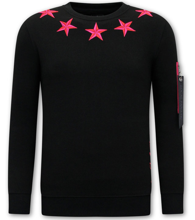 Local Fanatic Schöne Pullover Royal Stars - 11-6506ZR - Schwarz