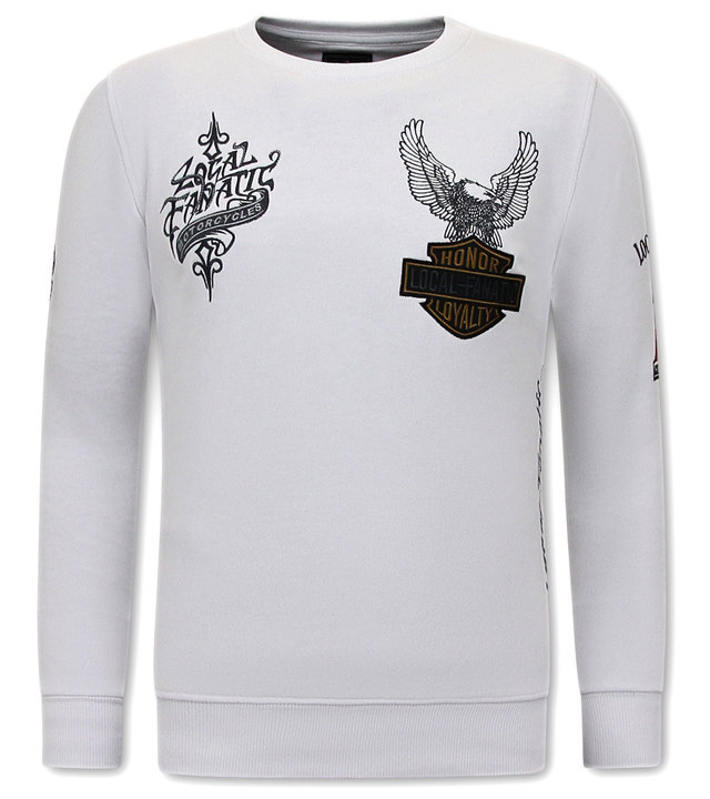 Local Fanatic Pullover MC Honor & Loyalty - 11-6502W	- Weiß