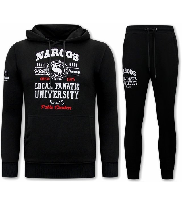 Local Fanatic Narcos University Jogginganzug Herren -11-6464Z - Schwarz