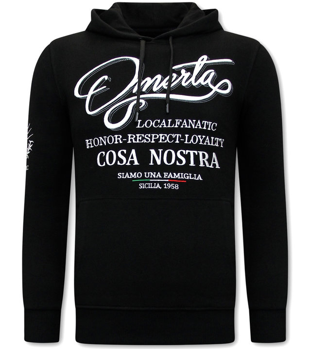 Local Fanatic Jogginganzug Herren Omerta Cosa Nostra - 11-6517Z - Schwarz