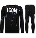 Local Fanatic ICON Printed Jogginganzug Herren - 11-6511Z - Schwarz