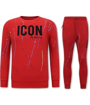 Local Fanatic ICON Printed Jogginganzug Herren - 11-6511R - Rot