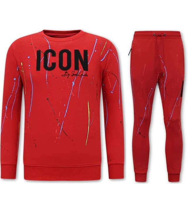 Local Fanatic ICON Printed Jogginganzug Herren - 11-6511R - Rot