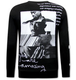 IKAO 2Pac Männer pullover - KS-87 - Schwarz