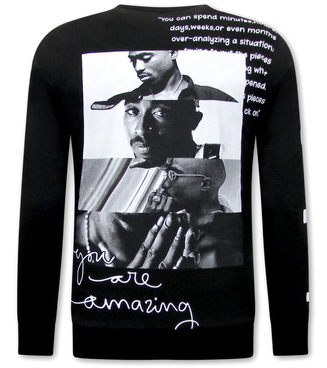 IKAO 2Pac Männer pullover - KS-87 - Schwarz