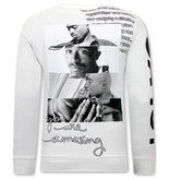 IKAO 2Pac Männer pullover - KS-87 - Weiß