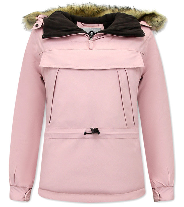 Matogla  Winterparka Damen Mit Fell Anorak - 8691 - Rosa