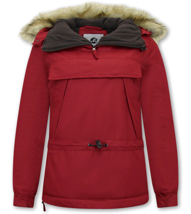 Matogla  Anorak Winterparka Damen Mit Fell - 8691 - Rot