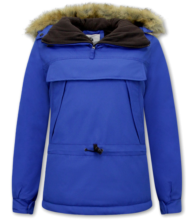 Matogla  Winterparka Damen Mit Fell Anorak - 8691 - Blau