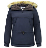 Matogla  Anorak Winterparka Damen Mit Fell - 8691 - Blau