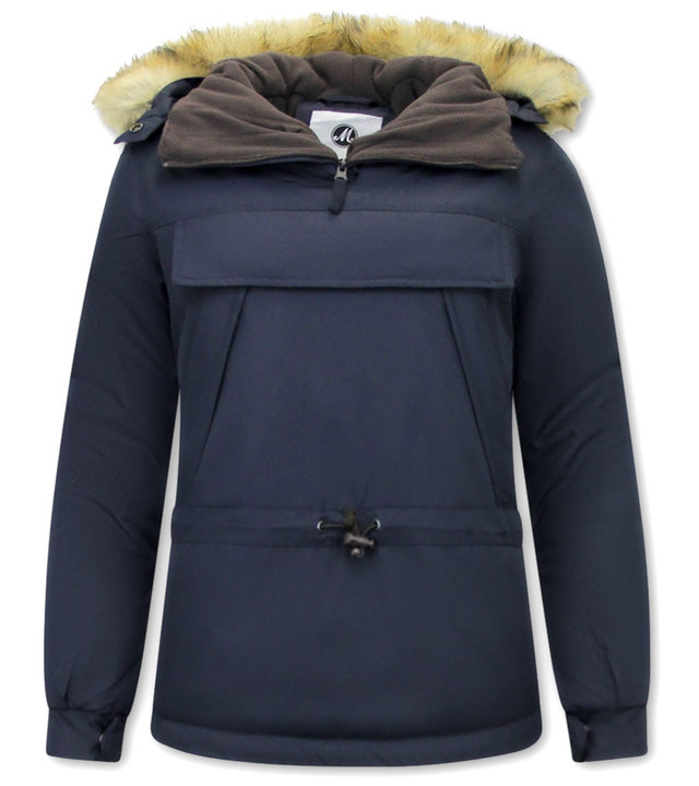 Matogla  Anorak Winterparka Damen Mit Fell - 8691 - Blau