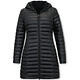 Wintermantel Damen Lang Wendemantel - LB-639BP - Schwarz