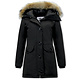 Wintermantel Mit Echtfell Damen - 8201 - Schwarz