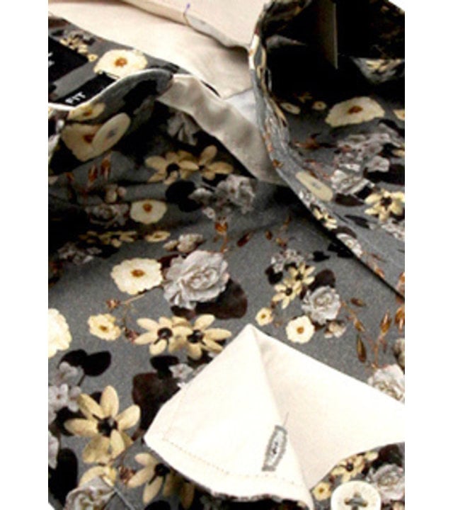 Gentile Bellini Slim Fit Shirt Bloemen Mannen - 3104 - Grün