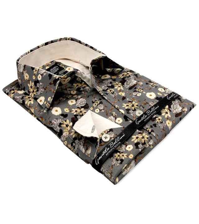 Gentile Bellini Slim Fit Shirt Bloemen Mannen - 3104 - Grün