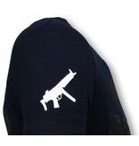 Local Fanatic Pablo Escobar Narcos - Strass T Shirt Herren - Navy / Schwarz