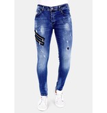 Local Fanatic Luxus Zerrissene Jeans für Männer - 1002 - Blau