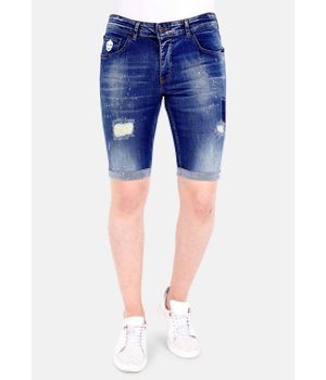 Local Fanatic Stretch Shorts Herren Farbspritzer - 1015 - Blau