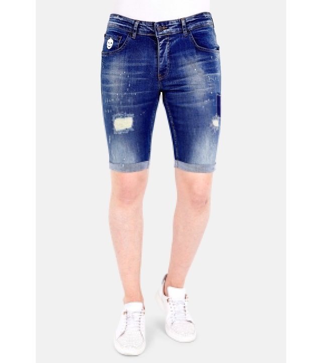 Local Fanatic Stretch Shorts Herren Farbspritzer - 1015 - Blau