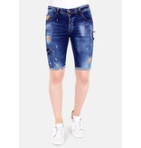 Local Fanatic Jeanshose Kurz Slim Fit Destroyed - 1016 - Blau