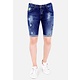 Shorts Herren Kurz Mit Farbspritzer - 1017 - Blau