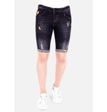 Local Fanatic Luxus Kurze Jeans Shorts Herren - 1022 - Schwarz