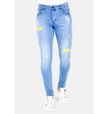 Local Fanatic Luxus Hellblaue Slim Fit Jeans für Männer - 1024 - Blau