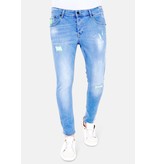 Local Fanatic Luxus Hellblaue Slim Fit Jeans Herren - 1027- Blau