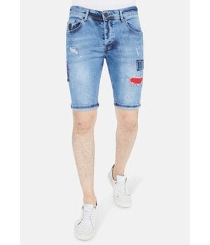 Local Fanatic Kurze Jeans Shorts Herren - 1042 - Blau