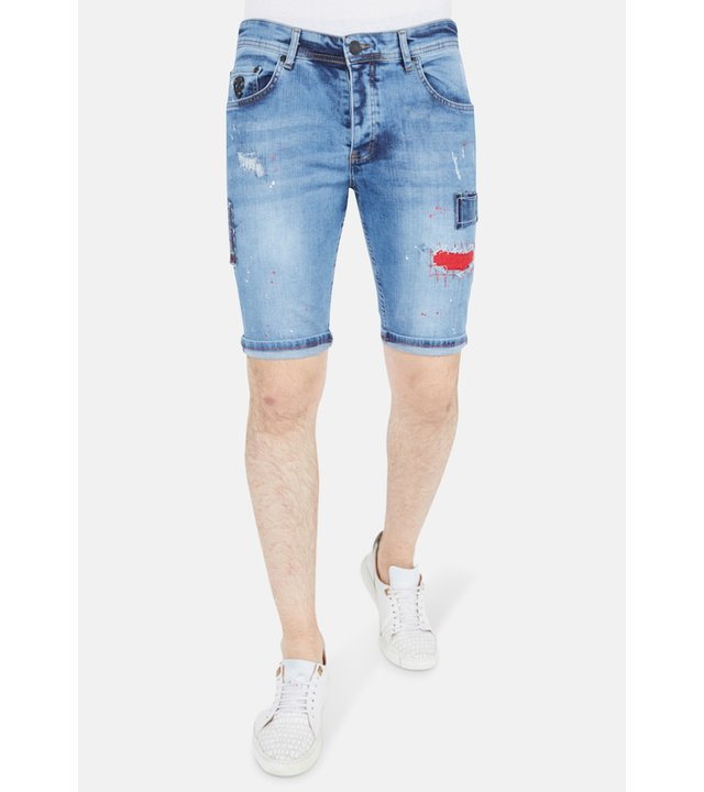 Local Fanatic Kurze Jeans Shorts Herren - 1042 - Blau