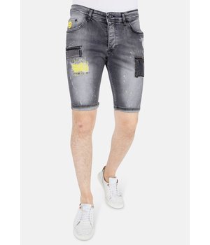 Local Fanatic Kurze Jeans Shorts Herren - 1053 - Grau