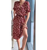 QU-Style Kleid mit königlichem Blumendruck - 0841 - Rot QU-Style Kleid mit königlichem Blumendruck - 0841 - Rot