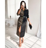 Msn-Collection Royal Luxe Kleid mit Tigerdruck - 2275 - Schwarz Msn-Collection Royal Luxe Kleid mit Tigerdruck - 2275 - Schwarz