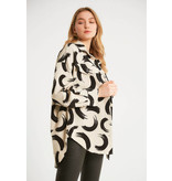 Robin-Collection Übergroße bedruckte Damenjacke - D89779 - Beige Robin-Collection Übergroße bedruckte Damenjacke - D89779 - Beige