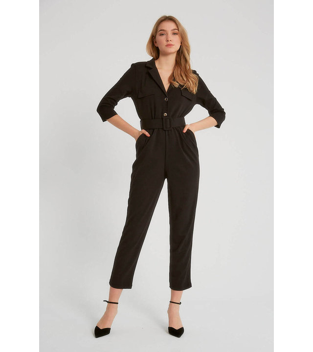 Robin-Collection Basic Jumpsuit für Damen - M34792 - Schwarz