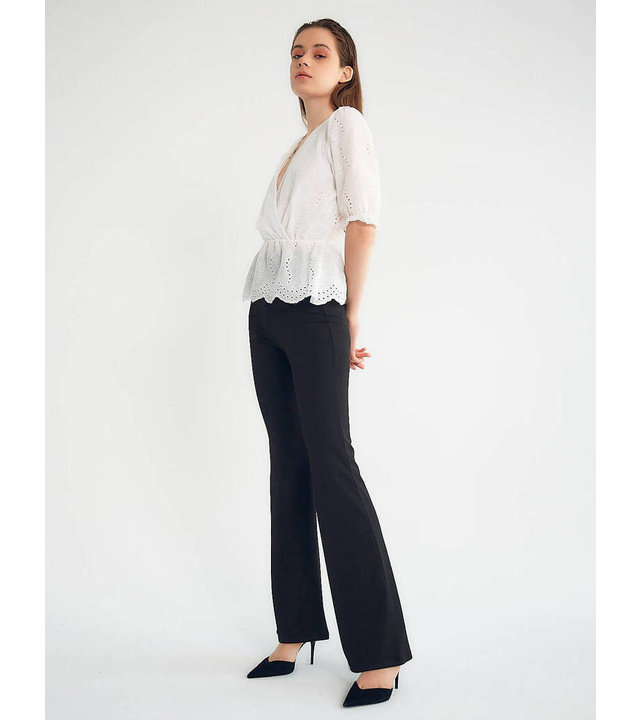 Robin-Collection Broderie-Hemd für Damen - M34867 - Weiß