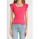 Elastisches Rippentop für Damen – T93547 – Rosa