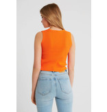 Robin-Collection Elastisches Rippentop für Damen – T93564 – Orange Robin-Collection Elastisches Rippentop für Damen – T93564 – Orange