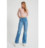 Robin-Collection Basic-Jeans mit hoher Taille - D83578 - Blau