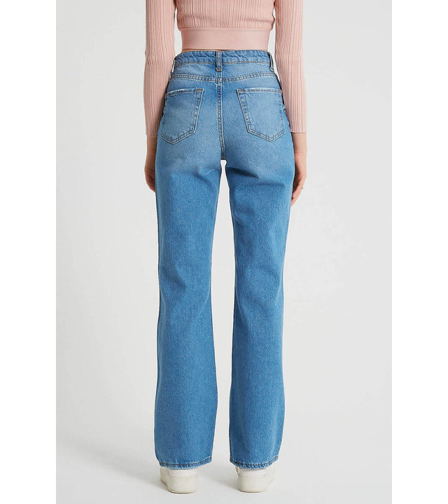 Robin-Collection Basic-Jeans mit hoher Taille - D83578 - Blau