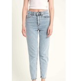 Robin-Collection Basic-Jeans mit hoher Taille - D83607 - Blau