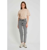 Robin-Collection Basic-Jeans mit hoher Taille - D83607 - Grau