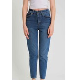 Robin-Collection Basic-Jeans mit hoher Taille - D83607 - Dunkelblau