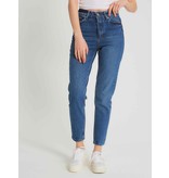 Robin-Collection Basic-Jeans mit hoher Taille - D83607 - Dunkelblau