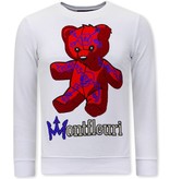 Tony Backer Sweatshirt Männer Teddy Bear - 3617 - Weiß