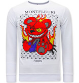 Tony Backer Sweatshirt Monster Teddy Bear - 3631 - Weiß Tony Backer Sweatshirt Monster Teddy Bear - 3631 - Weiß