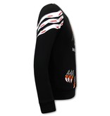 Tony Backer Tiger Head Herren Sweatshirt - 3636 - Schwarz Tony Backer Tiger Head Herren Sweatshirt - 3636 - Schwarz